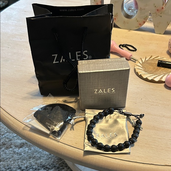 Zales Matte Black Beaded Bracelet